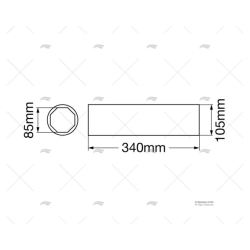 COJINETE FIBRA-GOMA 85X105X340MM CARAVEL