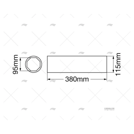 COJINETE FIBRA-GOMA 95X115X380MM CARAVEL