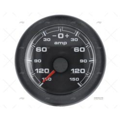AMPERIMETRO OL 150A 12/24V 52MM NEGRO