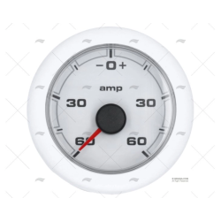 AMPERIMETRO OL 60A 12/24V 52MM BLANCO