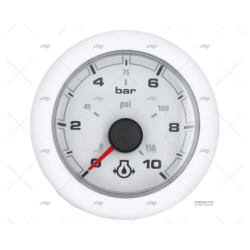 MANOMETRO OL 12/24V 10 BAR 52MM BLANCO
