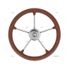 RUEDA 400MM PIEL MARRON COSTURA NEGRA IMNASA