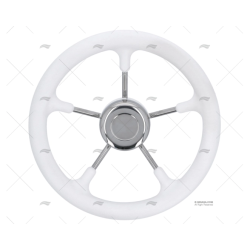 RUEDA TIMON 320MM 5R POLI.BLANCA/INOX SAVORETTI ARMANDO
