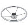 RUEDA TIMON 390MM 5R INOX 25º