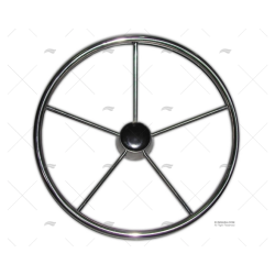 RUEDA TIMON 390MM 5R INOX
