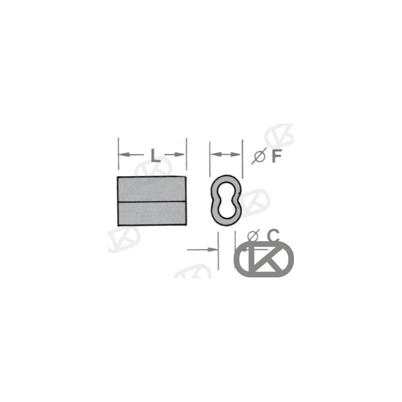 CASQUILLO BRONCE P/CABLE 3MM. (6)