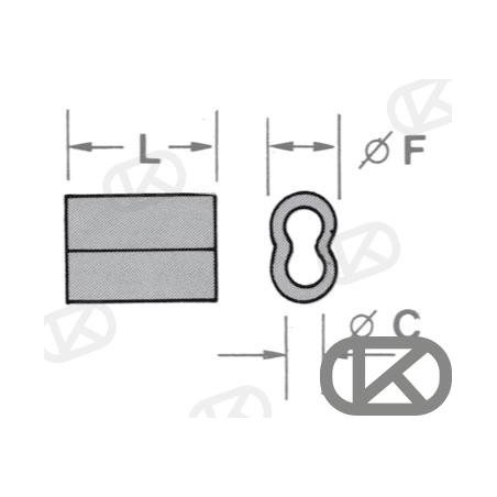 CASQUILLO BRONCE P/CABLE 3MM. (6)