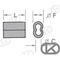 CASQUILLO BRONCE P/CABLE 6MM (4)