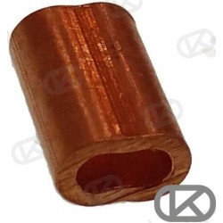 CASQUILLO BRONCE P/CABLE 6 MM (25)