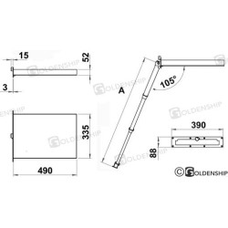 ESCALERA PLEGABLE 3 PELDAÑOS 390*88*854M