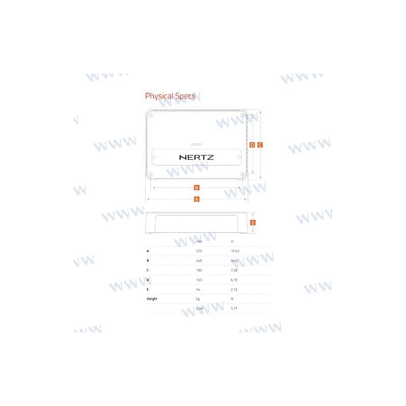 HERTZ VENEZIA V4 4 CH. AMPLI 4X270W