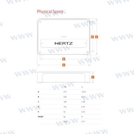 HERTZ VENEZIA V4 4 CH. AMPLI 4X270W